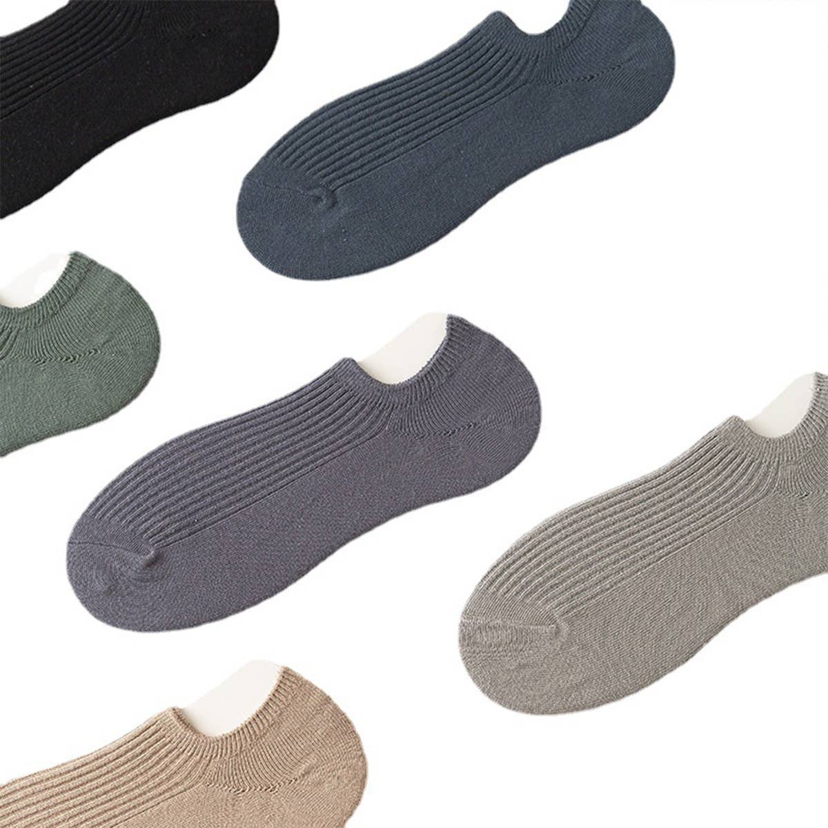 CWMS2465_SUMMER STRIPED SHALLOW INVISIBLE BOAT SOCKS