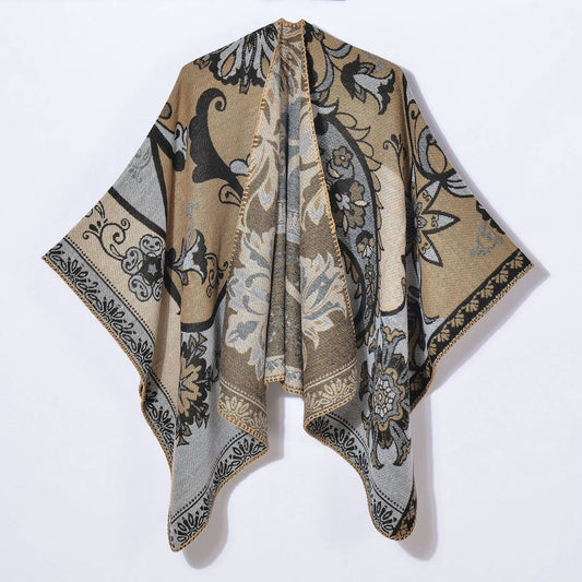 VINTAGE CASHEW PATTERN CARDIGAN SHAWL