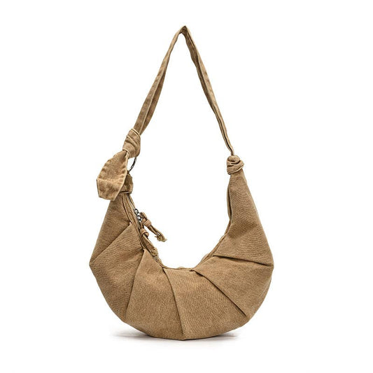 Creative fashionable pleated single-shoulder bag