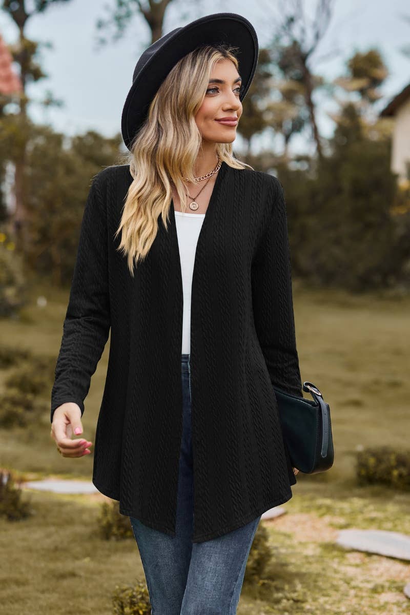 CWOCAL2127_SOLID COLOR BUTTON-DOWN LONG SLEEVE CARDIGAN