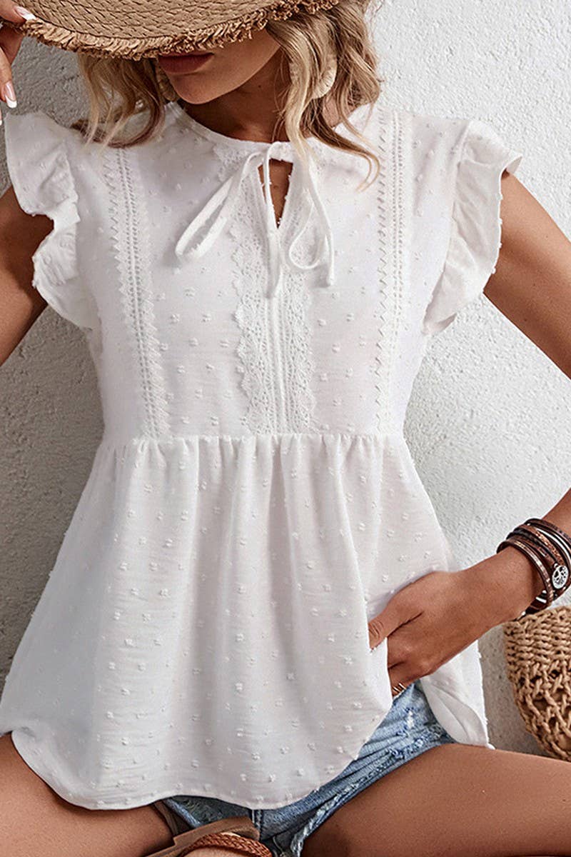 CWTBLS1577_NEW SUMMER FASHION DESIGN RUFFLE SHIRT