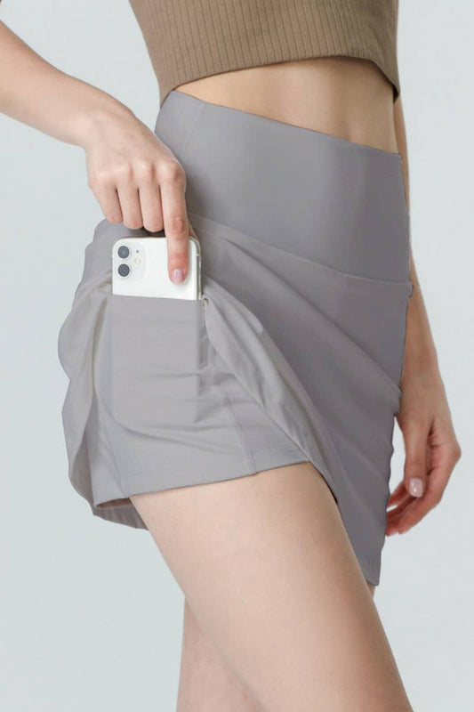 CWBSS0170_HIGH WAISTED ANTI SLIP YOGA FITNESS SKIRT