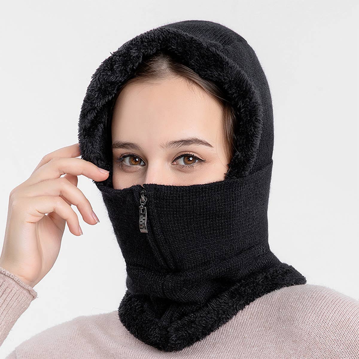 AUTUMN AND WINTER EAR PROTECTION ONE-PIECE HAT_CWASC1142