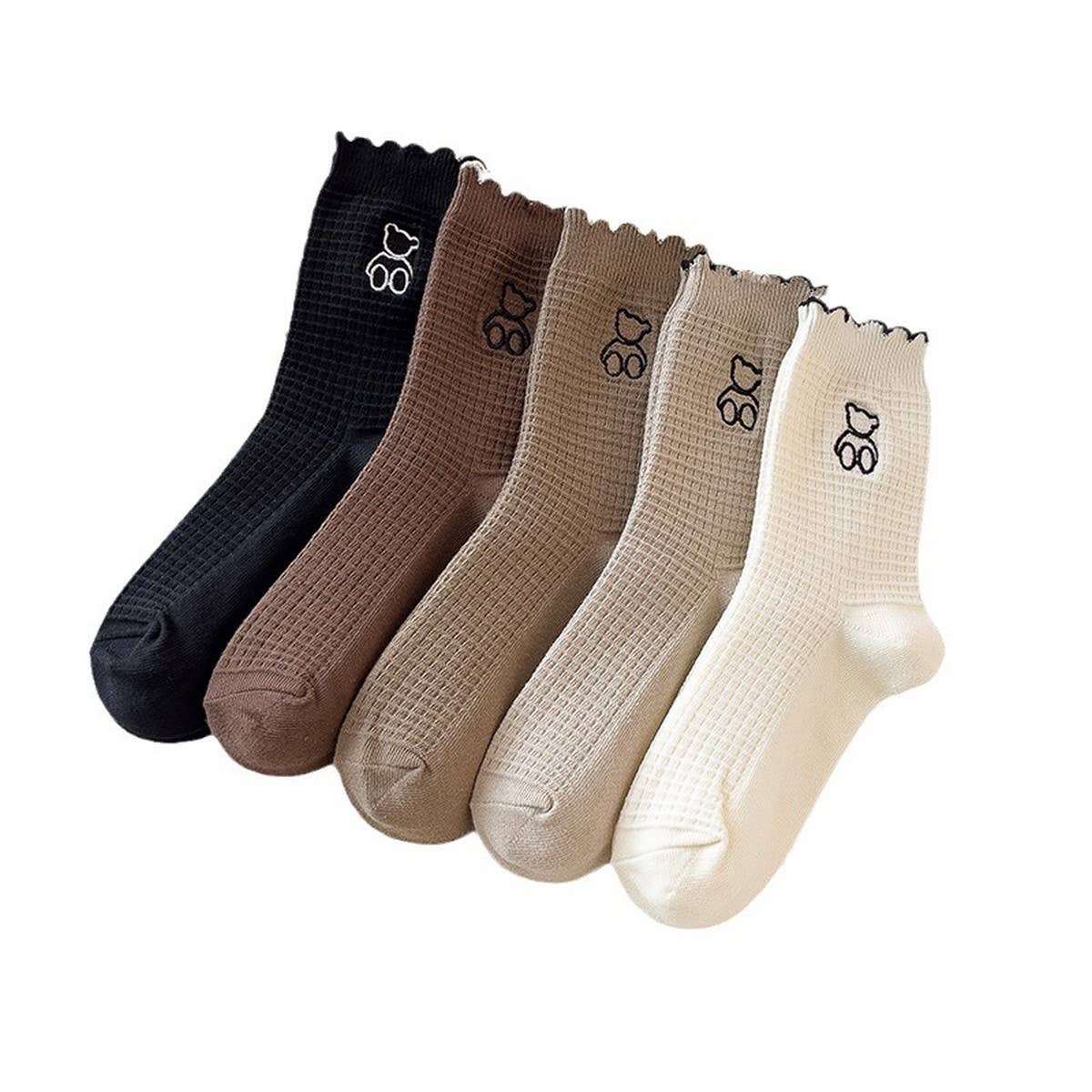 CWMS2493_NEW CARTOON PANDA MID-CALF WOMEN'S SOCKS