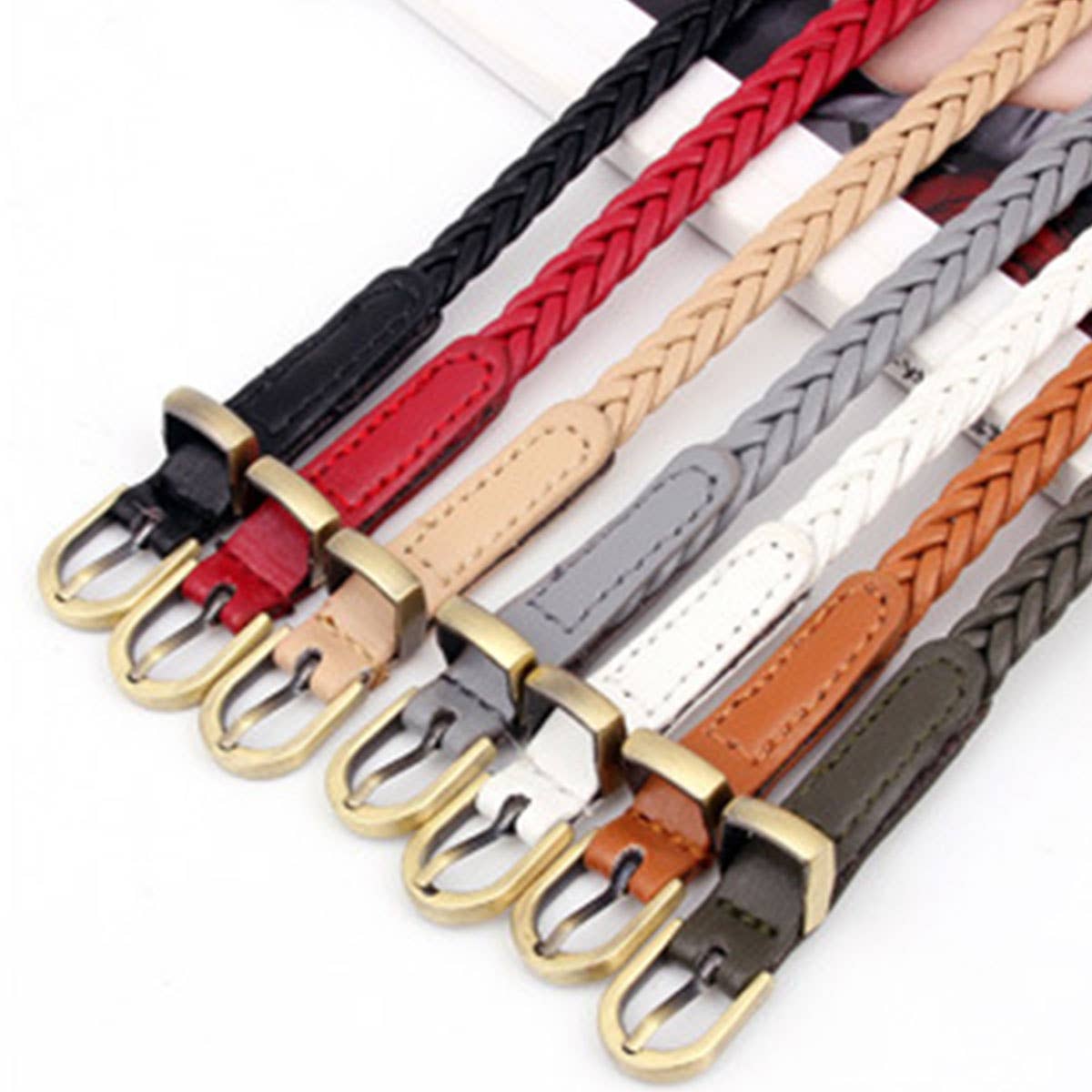 VINTAGE WOVEN SLENDER BELT FOR DRESSES_CWABE0189