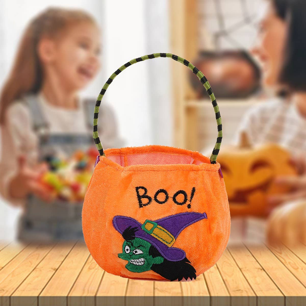 CWAB2575_Halloween Round Pumpkin Candy Tote Gift Bag