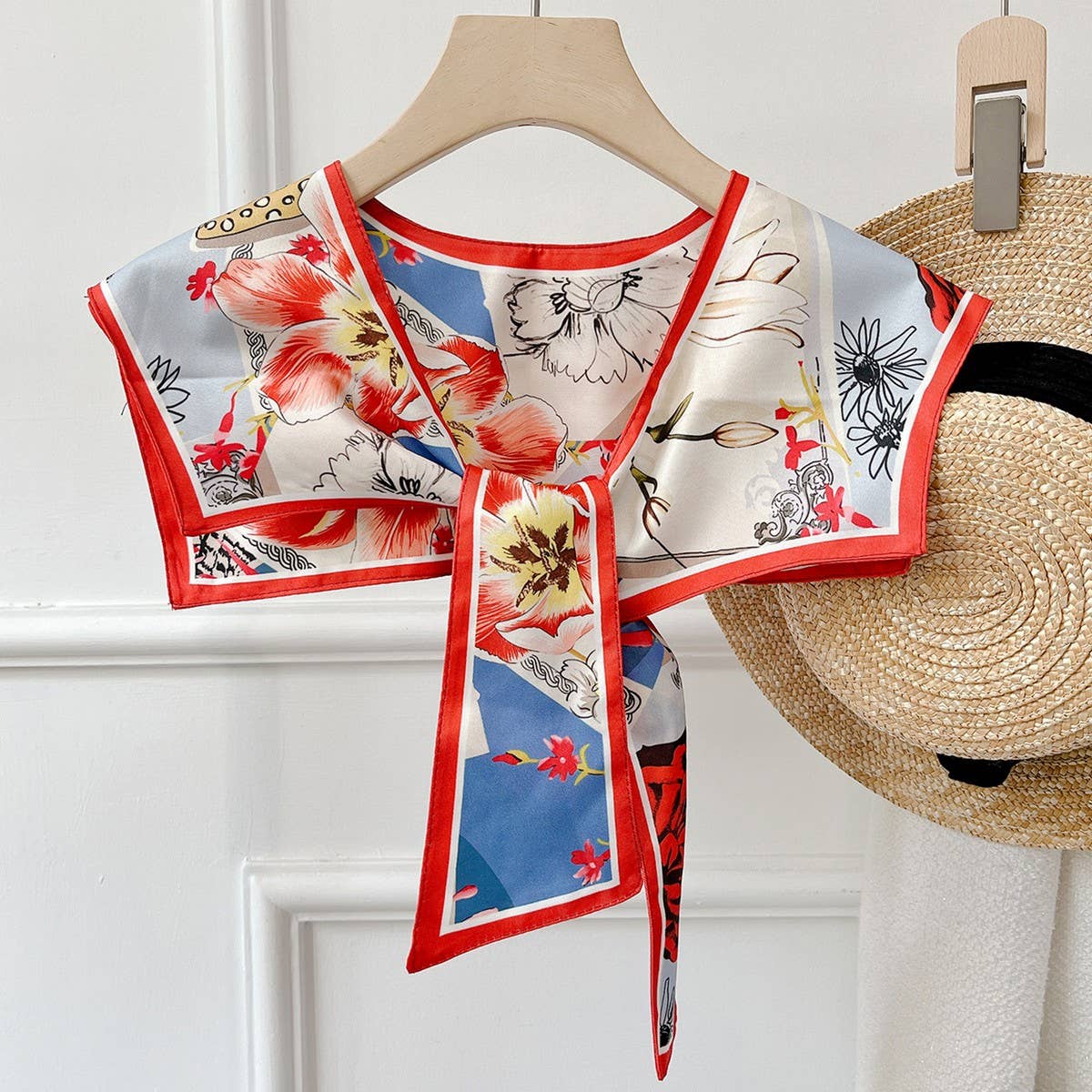 CWASC03128_PASTORAL OIL PAINTING PRINT SHAWL FOR WOMEN