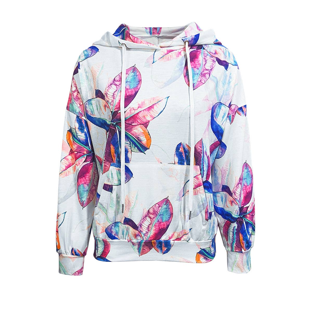 CASUAL PRINTED HOODED POCKET HOODIE