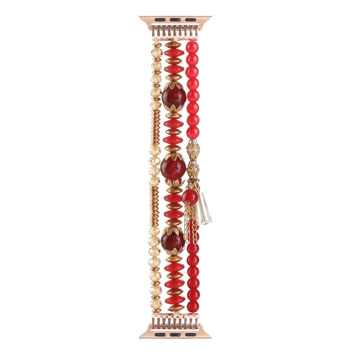 APPLE WATCH 7-1 THREE-ROW PEARL ELASTIC STRAP_CWASC1563
