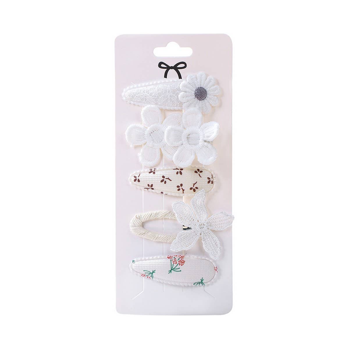 Daisy BB Clip Set ? Printed Cute Fabric Clips