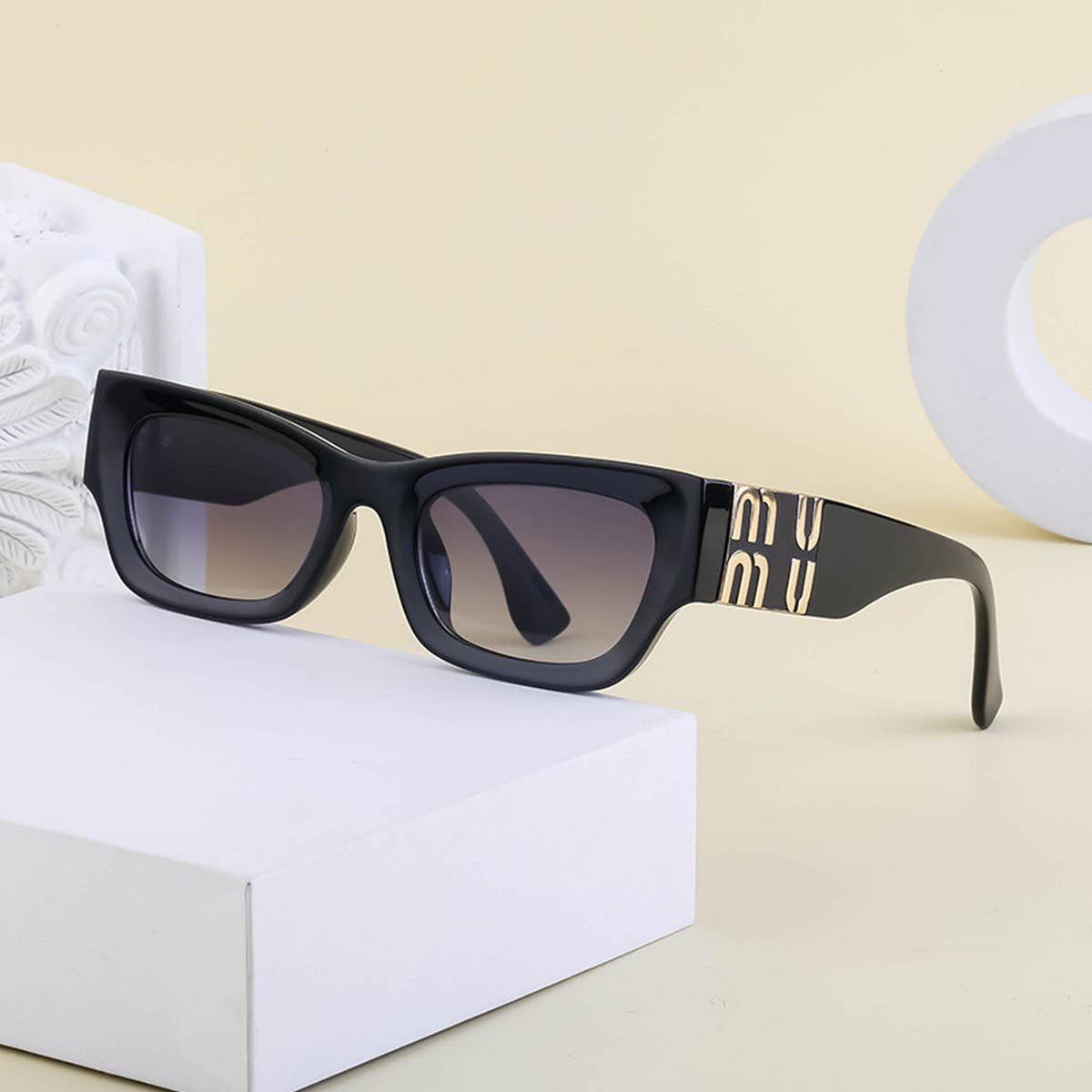 CAT-EYE WIDE TEMPLE SUN PROTECTION SUNGLASSES_CWASG0567