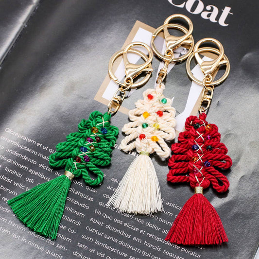 CHRISTMAS HANDMADE TASSEL BRAIDED KEY