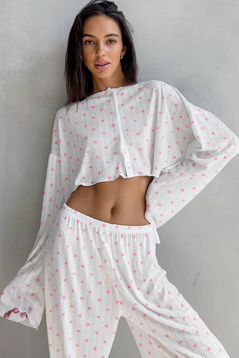 CWSPJ0293_PRINTED LONG-SLEEVED TROUSERS HOME WEAR SET