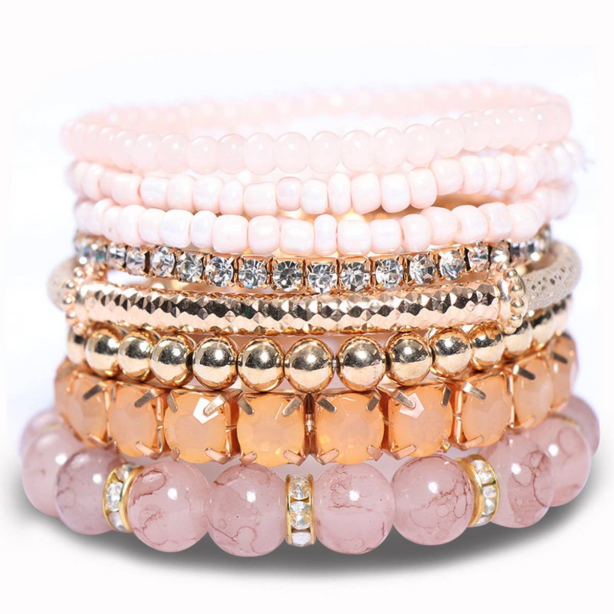 BOHEMIAN CREATIVE GLASS BEAD BRACELET_CWASC0690