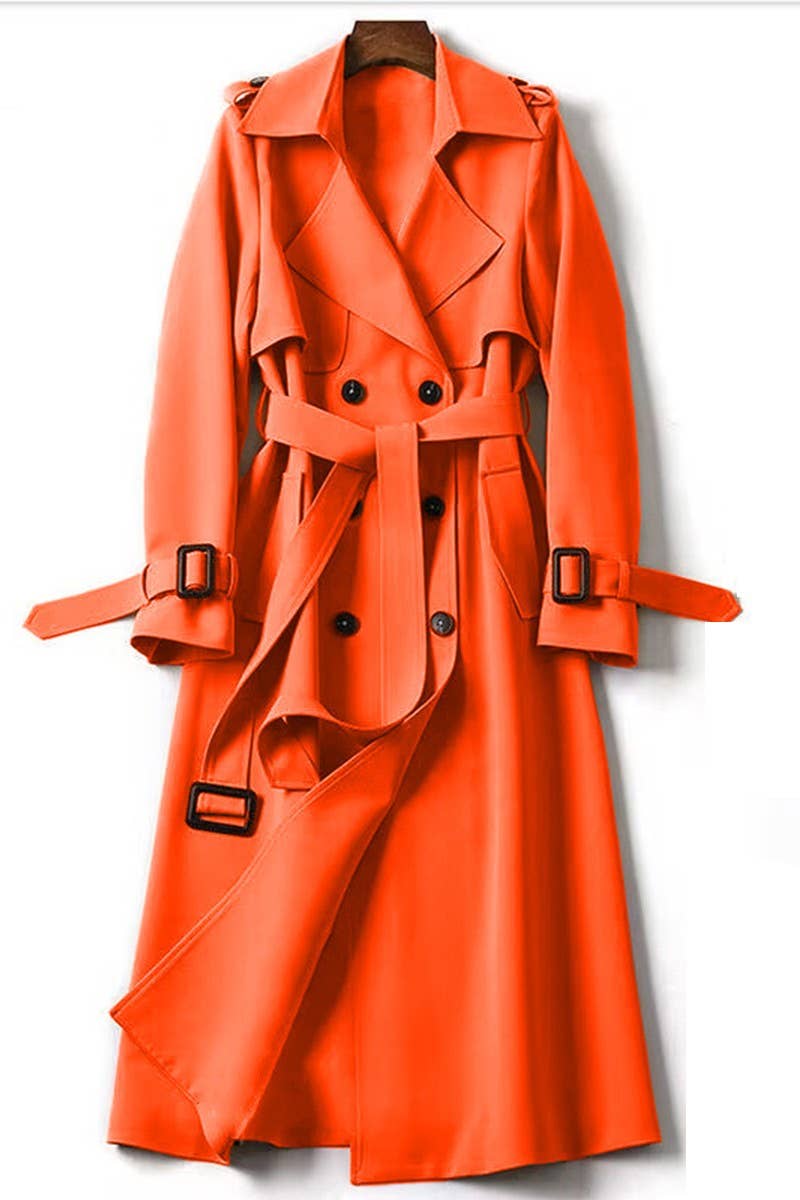 CWOBL00214_SPRING ELEGANT COMMUTING BRITISH STYLE LONG COAT