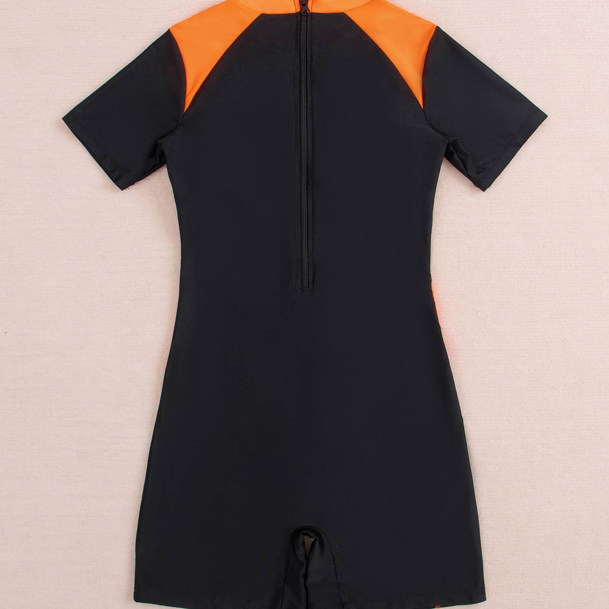 COLORBLOCK BOXER CONSERVATIVE ONE-PIECE SWIMSUIT