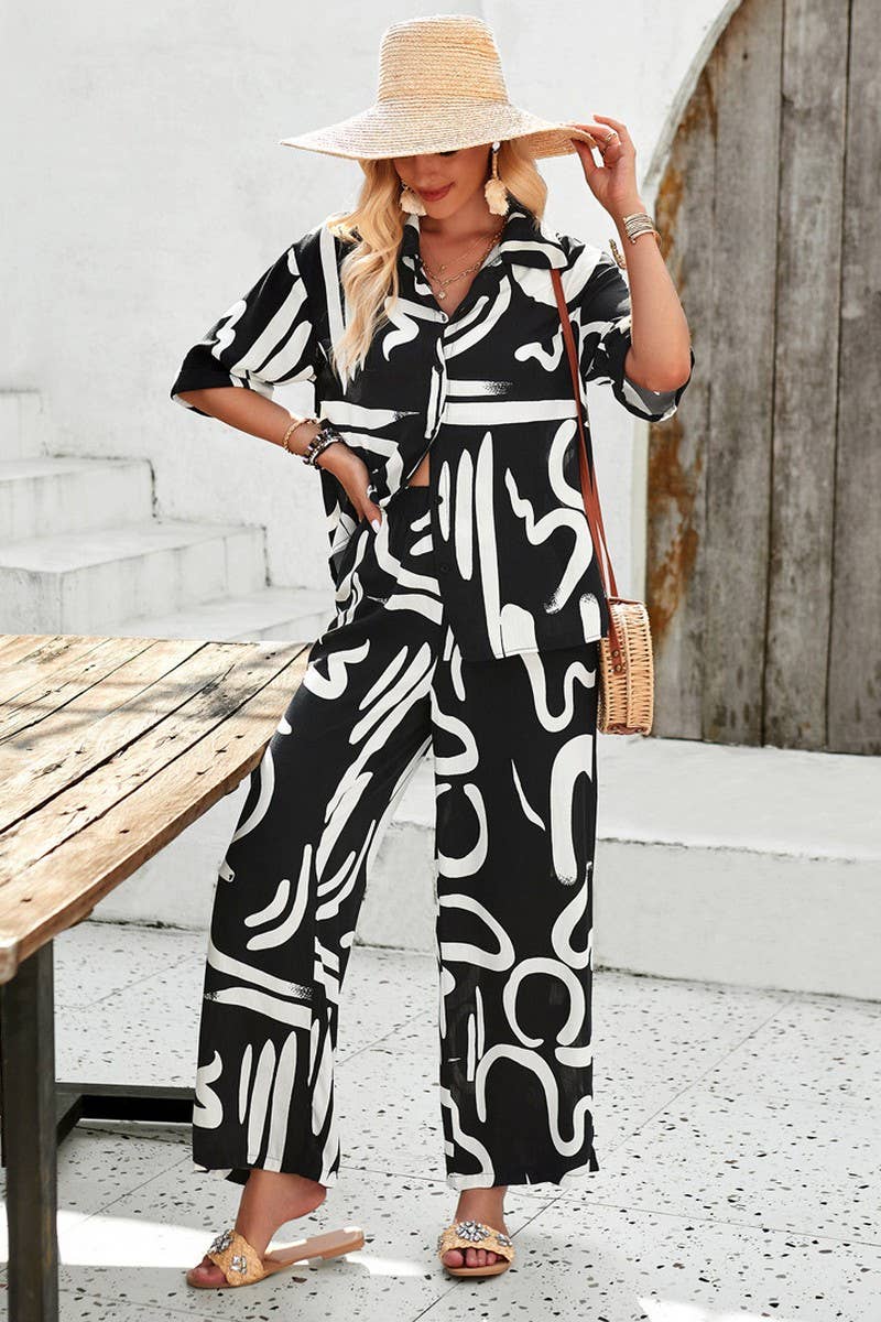 CWSS1073_SPRING AND SUMMER CASUAL COMFORT PRINTED SET