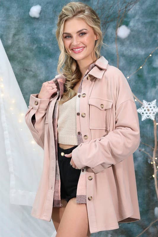 CWOJA701_SOFT AND WARM OVERSHIRTS BUTTON DOWN JACKET