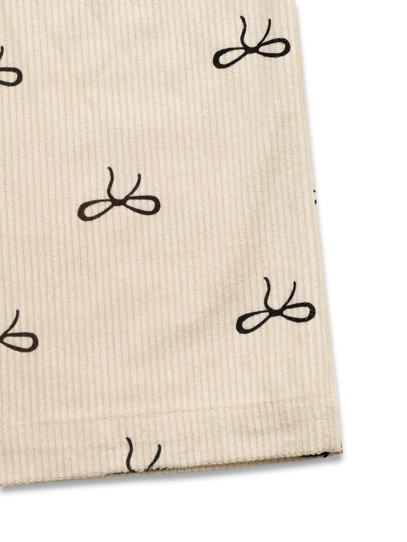 Bow-printed wide-leg one-piece overalls