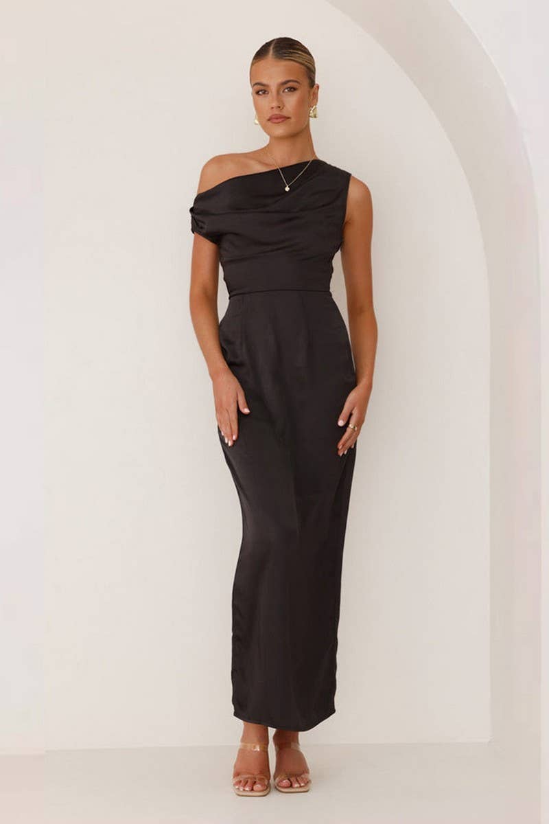CWDMD5561_SLEEK SOLID BODYCON SLEEVELESS MIDI DRESS