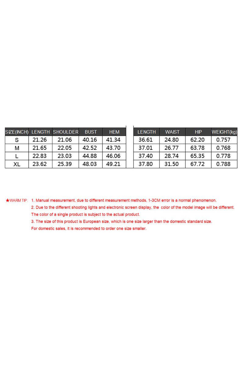 CWSS1267_SUMMER CONTRAST COLOR LOOSE FASHION TWO-PIECE