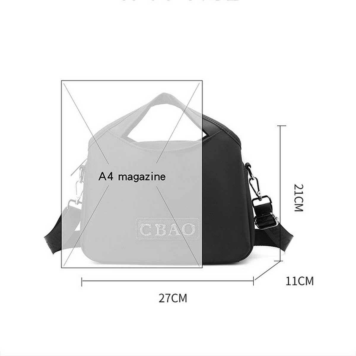 WATERPROOF OXFORD CLOTH SHOULDER MESSENGER BAG