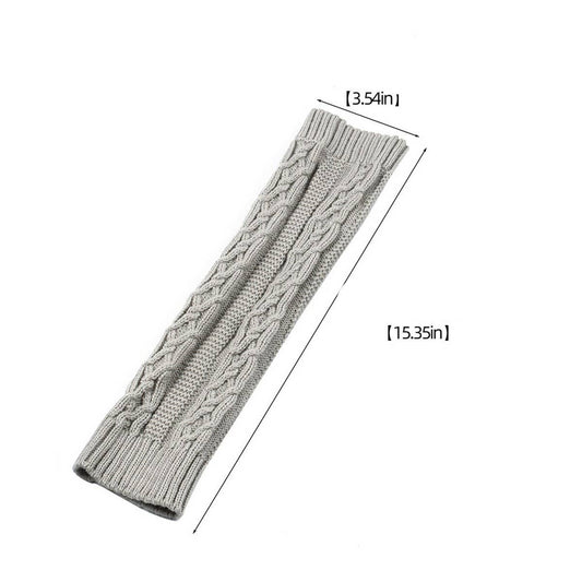 CWMS02675_CHUNKY LEG WARMERS WOMEN SLOUCHY CABLE SOCKS