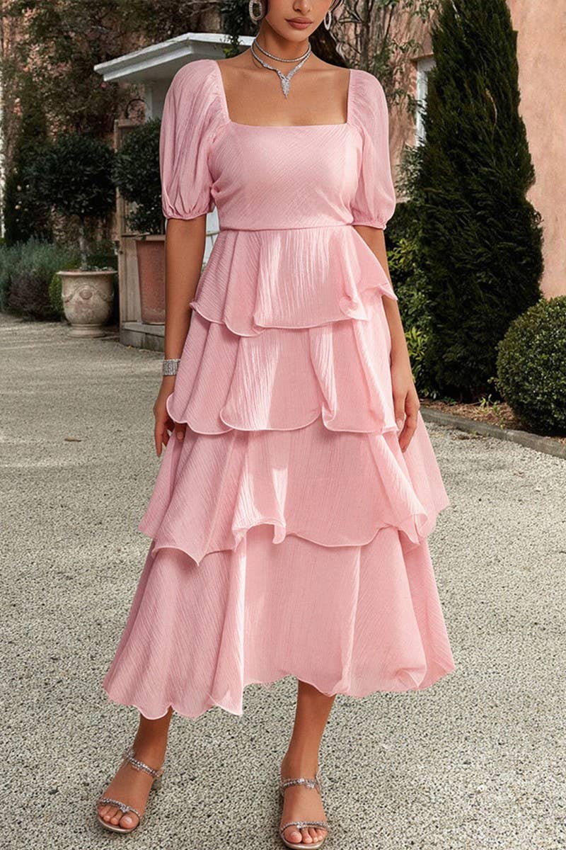 CWDHL0892_ELEGANT AND GRACEFUL WOOD EAR EDGE CAKE SKIRT