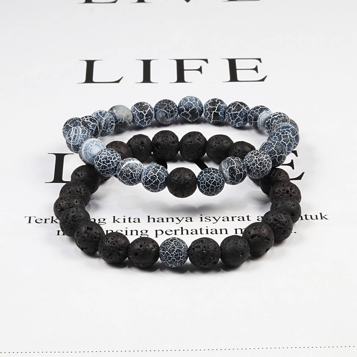 CWAJE4225_NATURAL AGATE ELASTIC AROMATHERAPY BRACELET