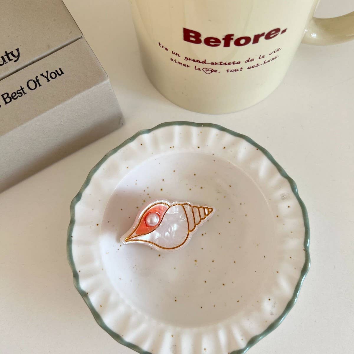 CWAHA07741_CUTE OCEAN DOLPHIN MINI HAIR CLAW CLIP