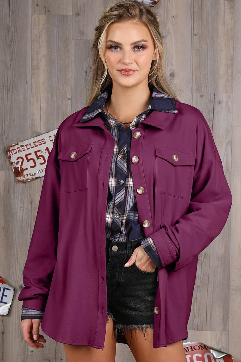 CWOJA701_SOFT AND WARM OVERSHIRTS BUTTON DOWN JACKET