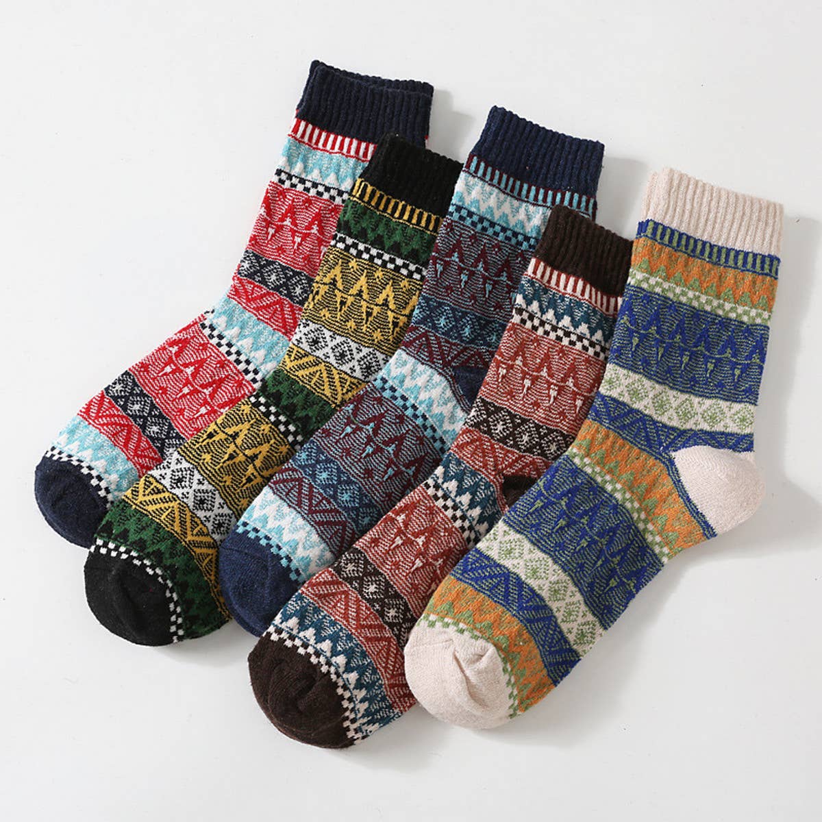5 PAIRS OF MEN WINTER THICK WARM MID-TUBE SOCKS_CWMS0685