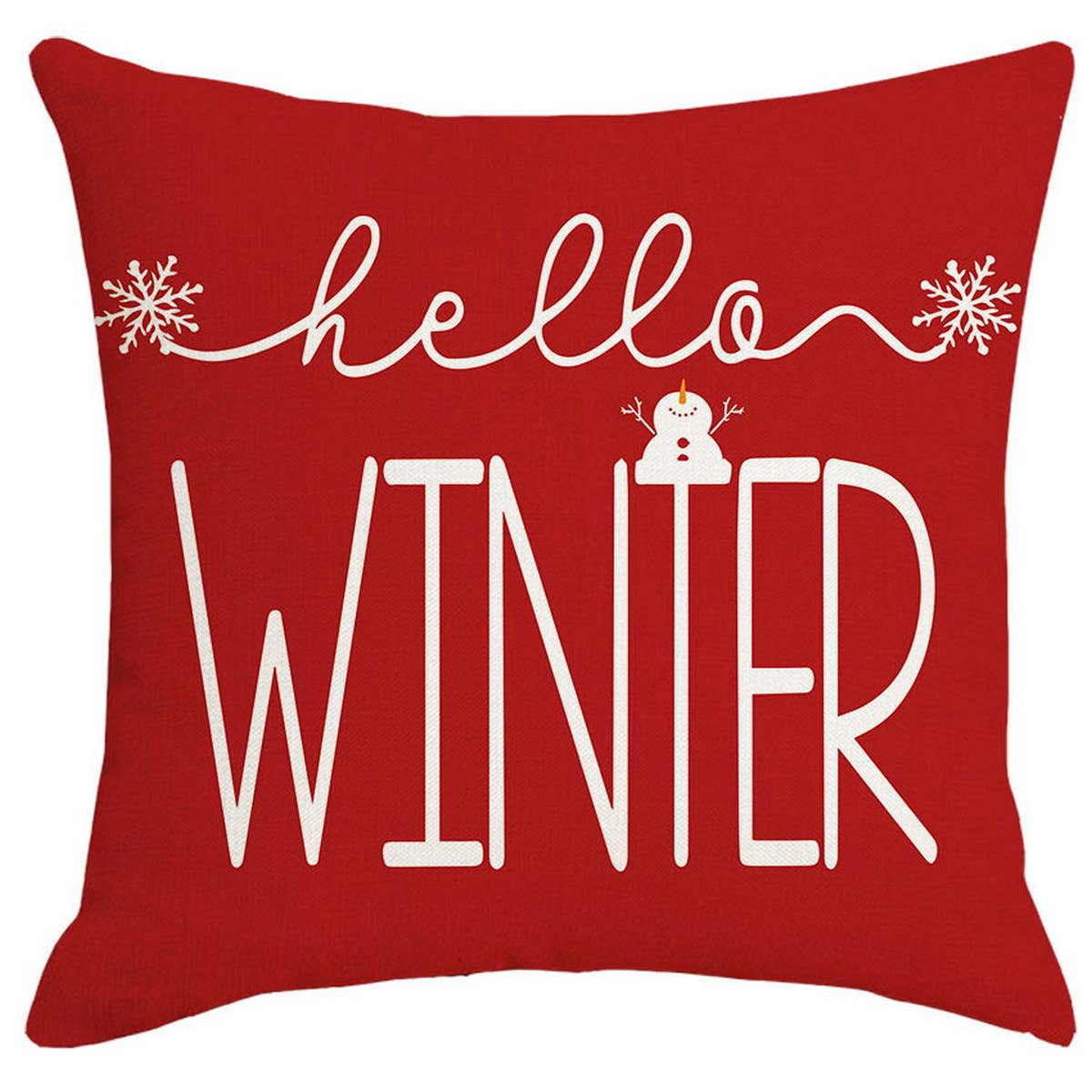 PLAID SNOWMAN CHRISTMAS PILLOWCASE_CWMM1380