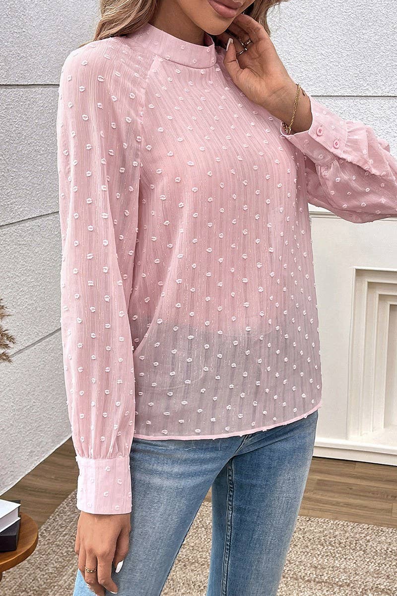 CWTBLL3847_LONG SLEEVE CUTOUT DETAIL PULLOVER SHIRT