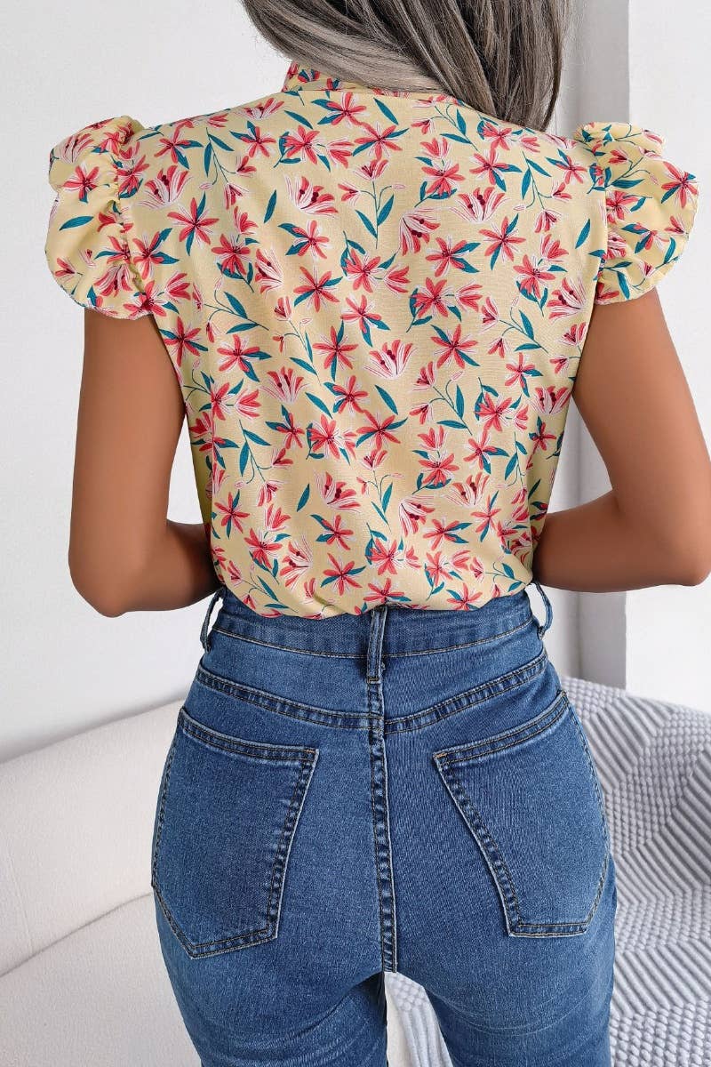 CWTSTSL0089_CASUAL CHIPWOOD EAR SLEEVELESS CHIFFON SHIRT