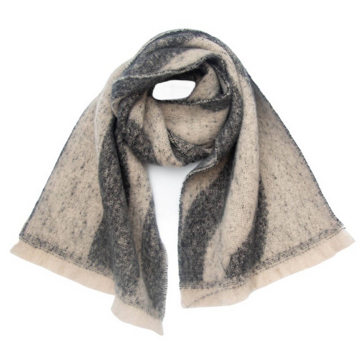 Textured Jacquard Scarf ? Loop Yarn Winter Wrap