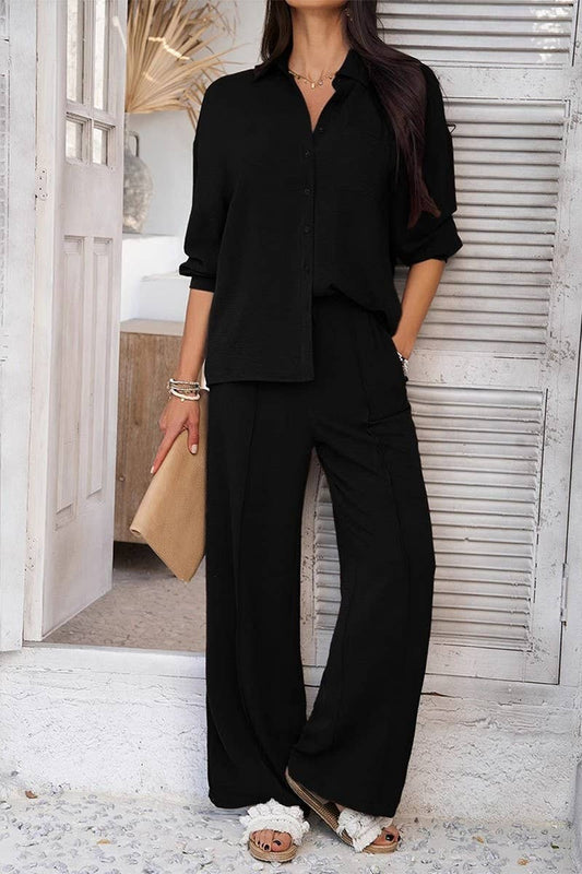 CWSS1182_HOLIDAY CASUAL SOLID COLOR TWO PIECE