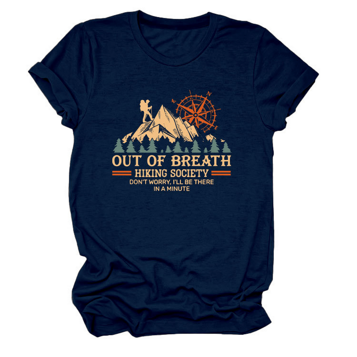 Comfy Crew Neck Tee – Hiking Quote for Women_CWTTS1523