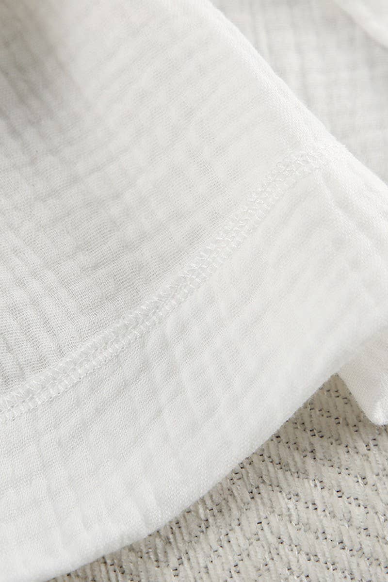 CWSPJ0095_LOOSE LACE UP LONG SLEEVED PANTS PAJAMAS SET