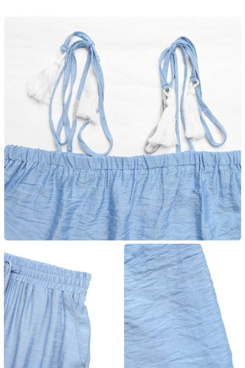 CWSTB1967_SOLID CAMI TOP & WIDE LEG PANTS TWO-PIECE SET