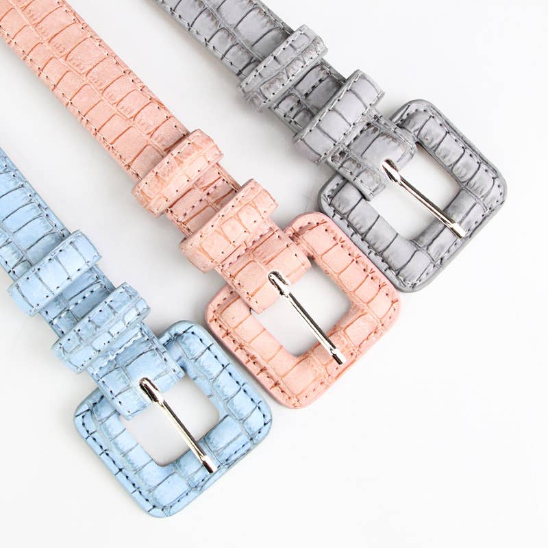 Fashionable stone-patterned bag buckle women belt