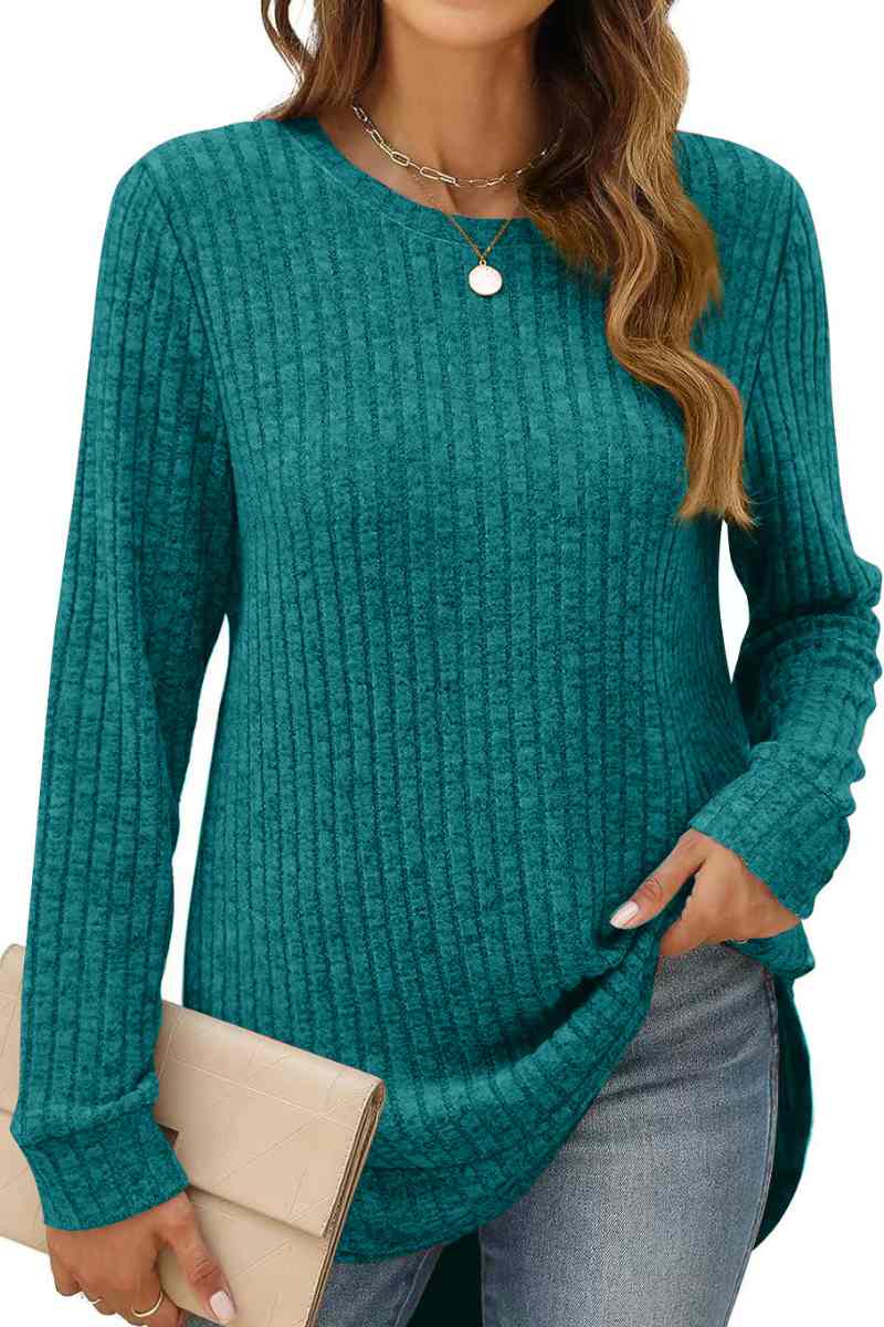 CWOSWL6553_CREW-NECK WOOLEN LONG-SLEEVED SWEATER