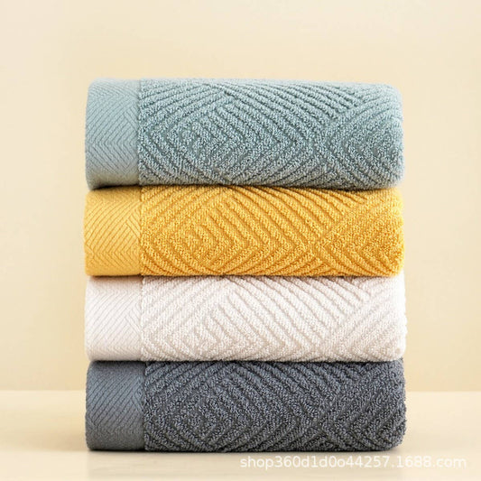 LONG PLUSH SOLID COLOR HOUSEHOLD COTTON TOWEL