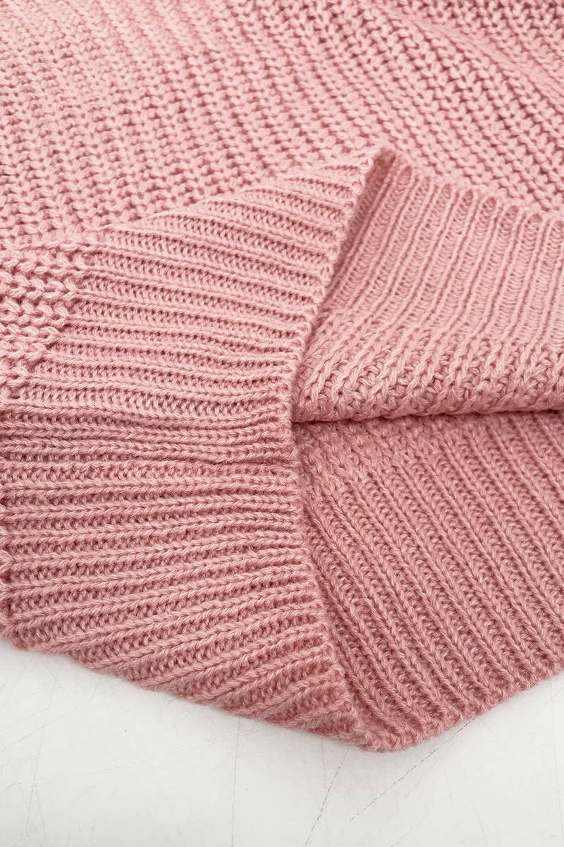 CWOSWL07624_SOLID OFF SHOULDER LOOSE KNIT PULLOVER