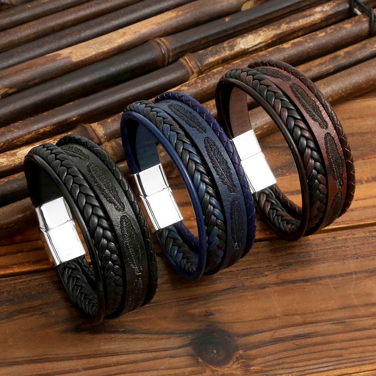 NEW FEATHER ALLOY BUCKLE BRACELET