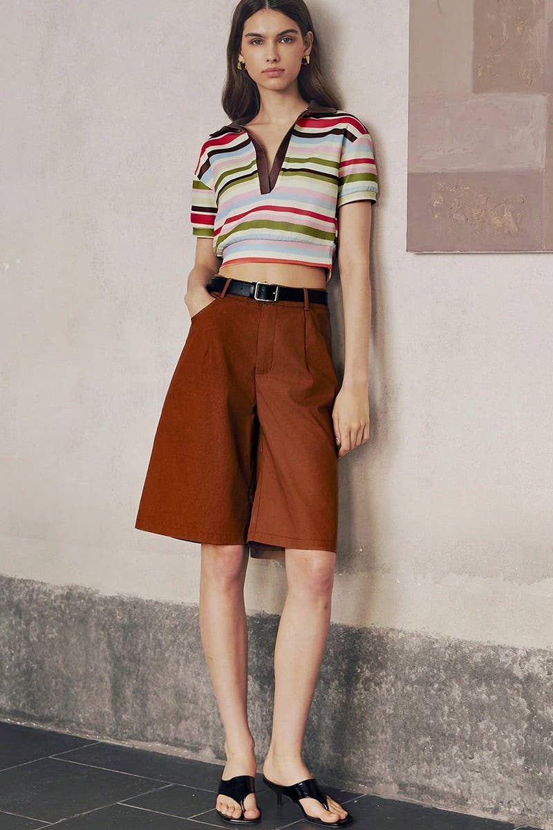 NEW SUMMER COMMUTER STRIPED SHORT SLEEVESCWTTSL0445