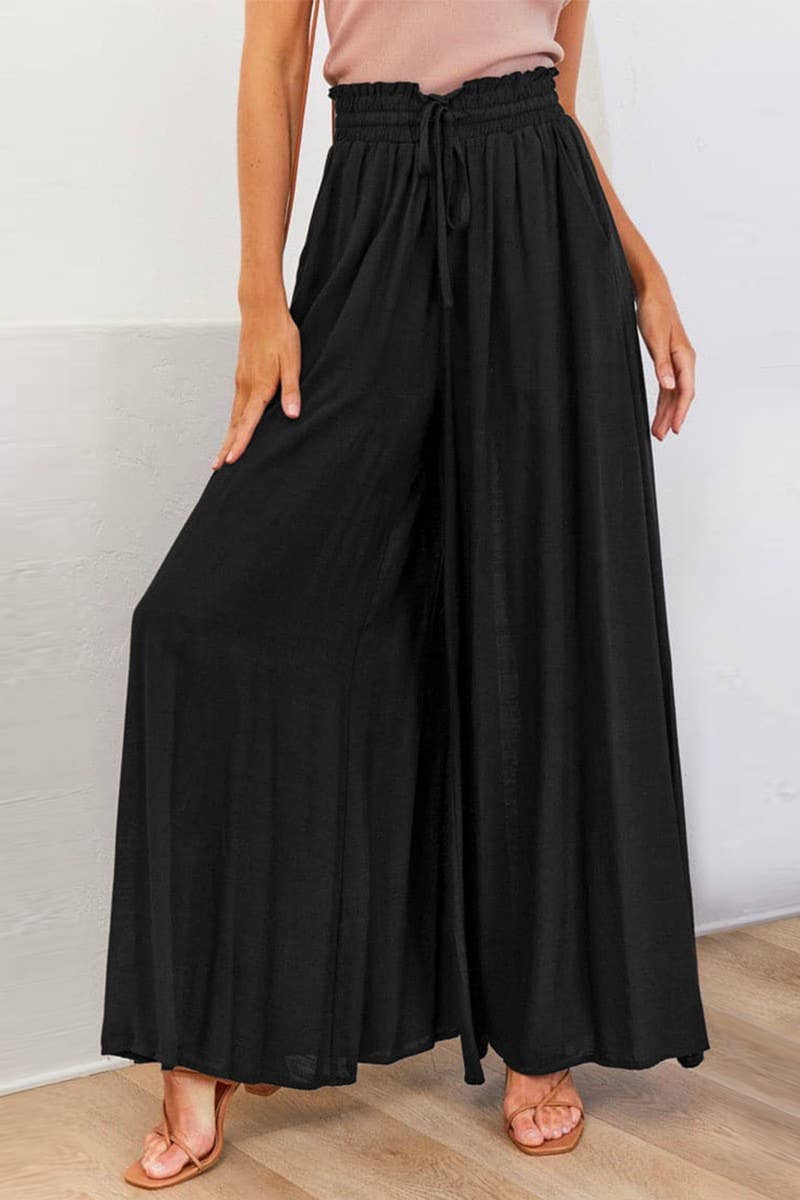 CWBLP2063_SUMMER COMMUTER STYLE LOOSE DRAPE PANTS