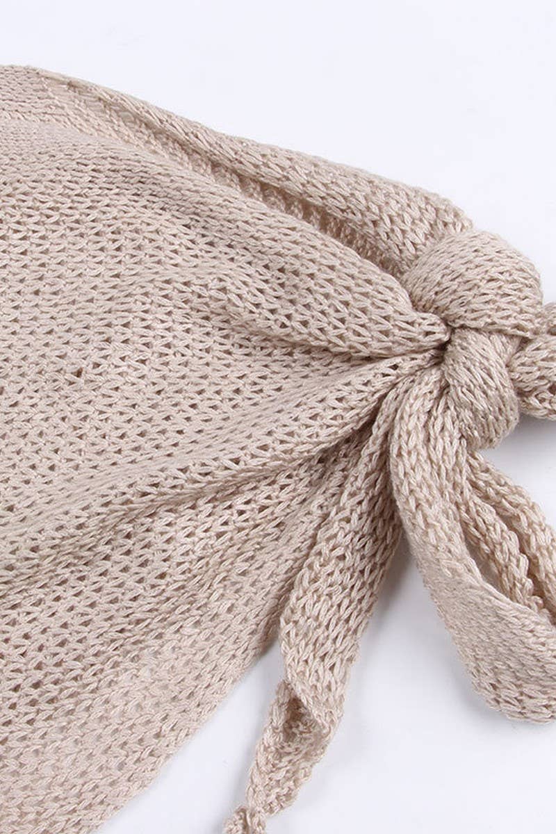 CWSTB0731_SHORT SPLIT BIKINI KNIT SMOCK