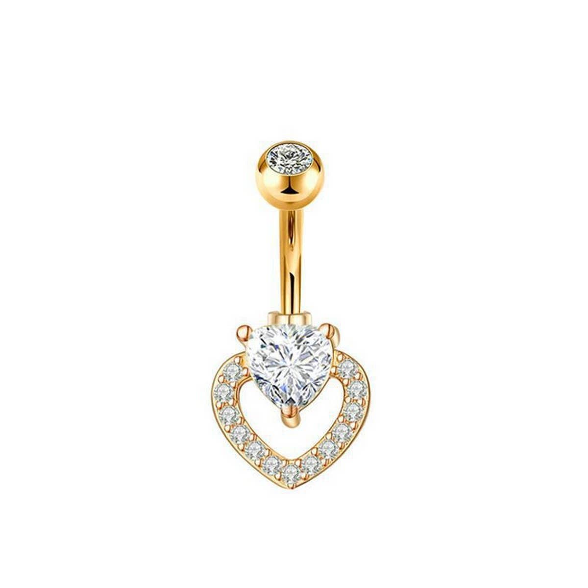Non-Pierced Butterfly Oil Drop Belly Button Clip_CWMM9470