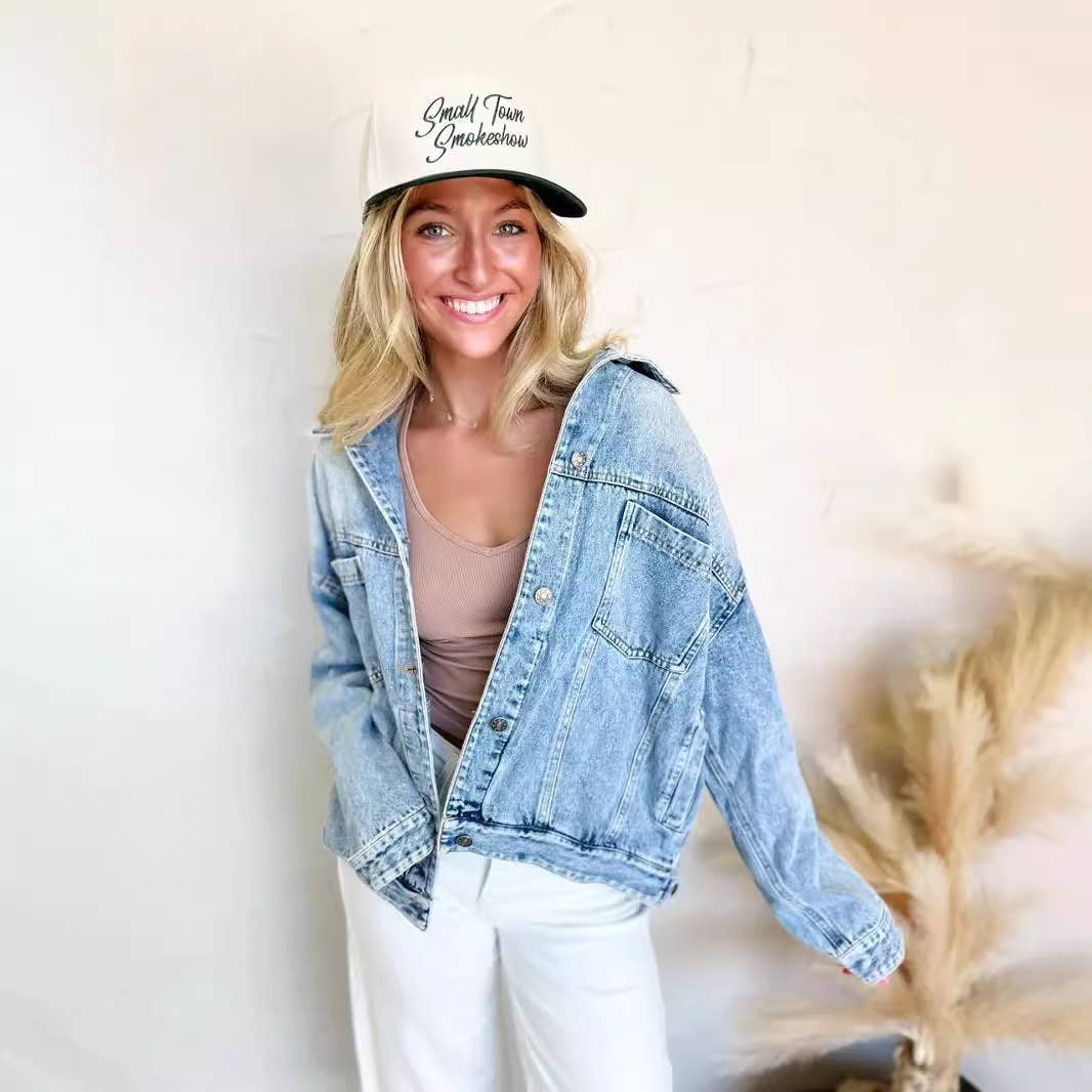 BASIC JACKET POCKETS LOOSE DENIM JACKET